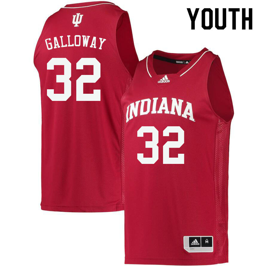 Youth #32 Trey Galloway Indiana Hoosiers College Basketball Jerseys Sale-Crimson